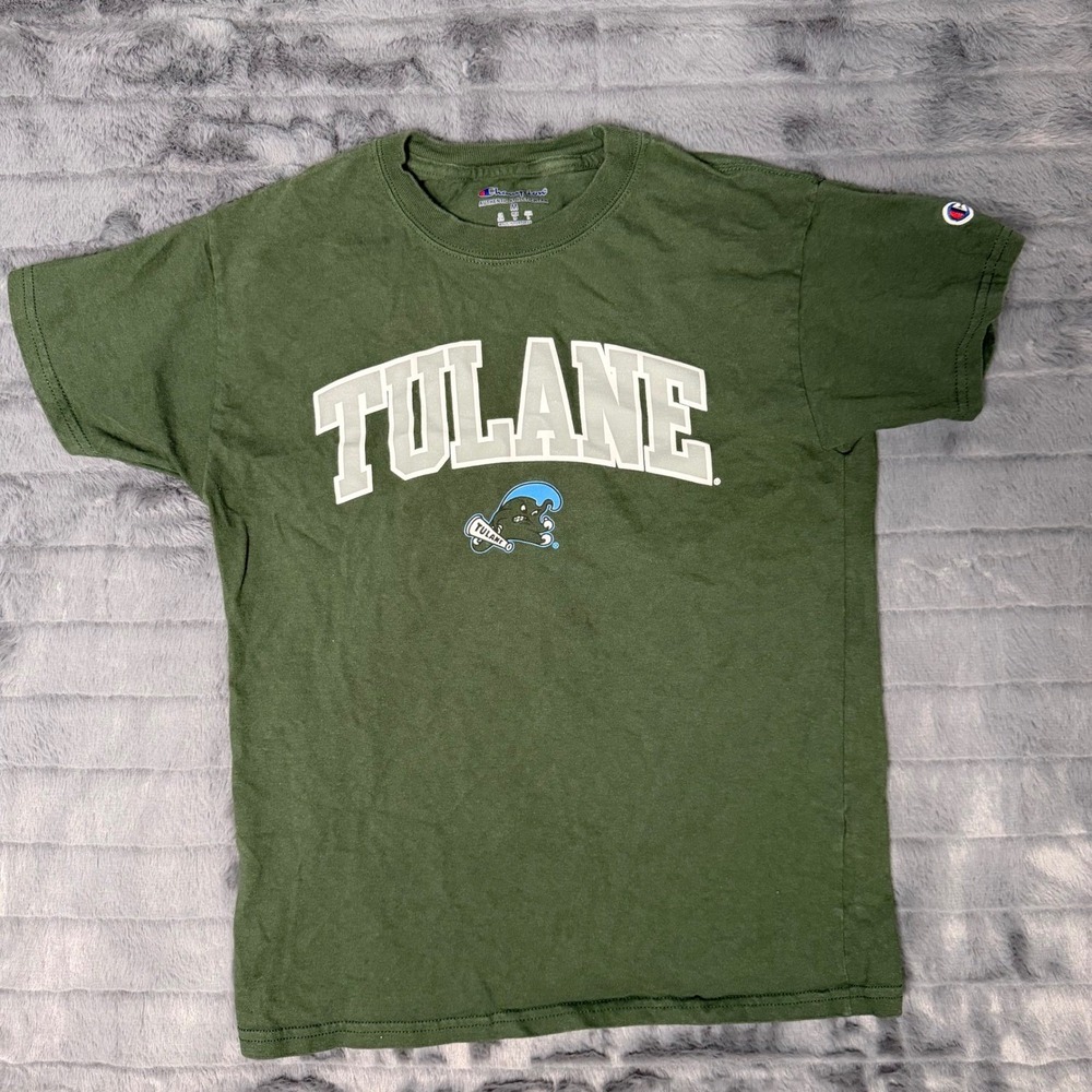 Champion Tulane University Green Wave Kids T-Shirt Green Size M GT480 13C